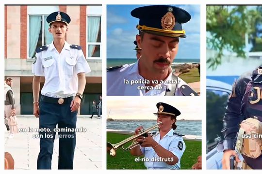 la policia bonaerense canta al verano: cuando calienta el sol, se prende el operativo