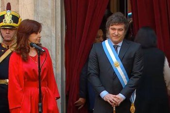 Javier Milei y Cristina Fernádez de Kirchner.