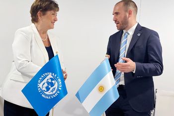 La directora gerenta del FMI junto al ministro Guzmán