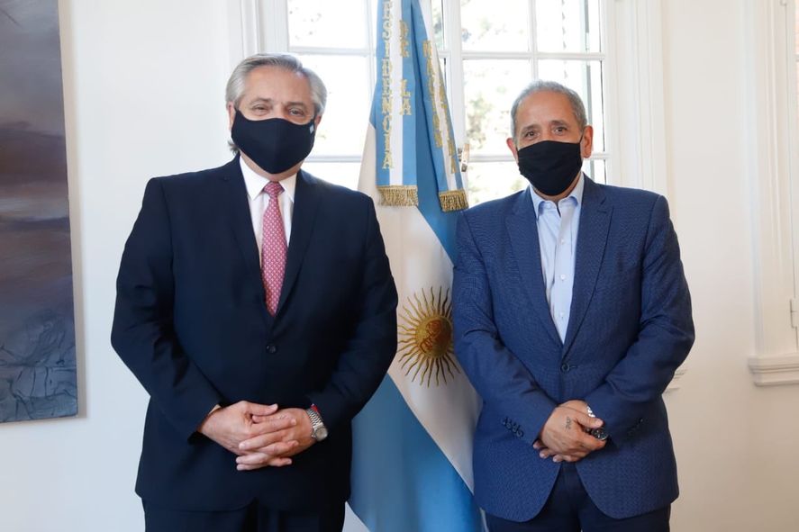 Alberto Fernández comparte nuevamente una actividad con el líder de los bancarios