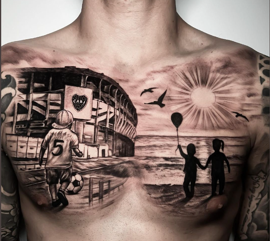 Impactante: Paredes se tatuó la Bombonera en el pecho | CieloSport