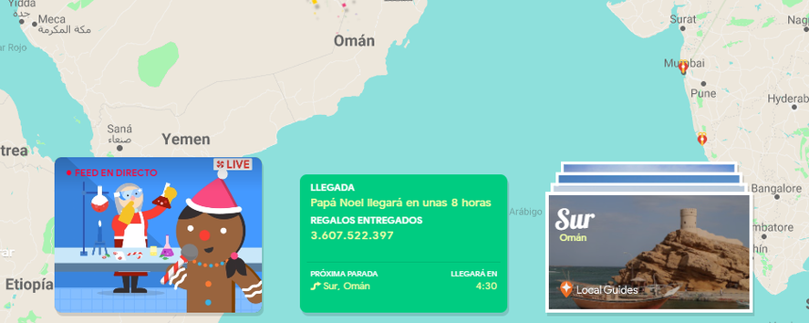 La plataforma de Google que sigue el recorrido de Pap&aacute; Noel en todo el mundo es Santa Tracker y desde las 7 de la ma&ntilde;ana en Argentina ya est&aacute; disponible para ingresar a disfrutarla. &nbsp;