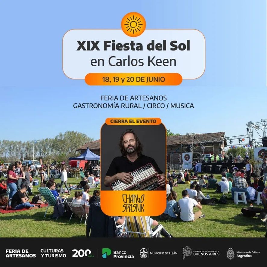 Llega la "Fiesta del Sol" a Carlos Keen: música y tradición para este fin de semana XXL