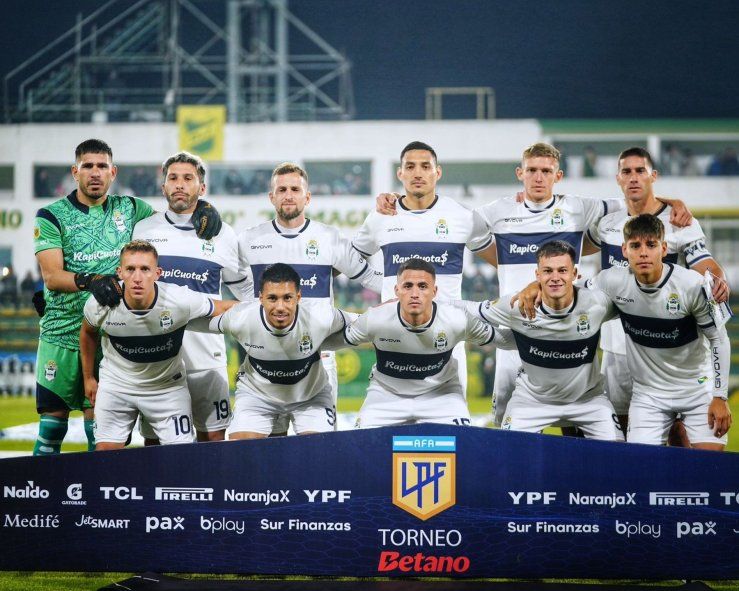 Formación de Gimnasia ante Defensa y Justicia, por la fecha 2 del Torneo de la Liga Profesional