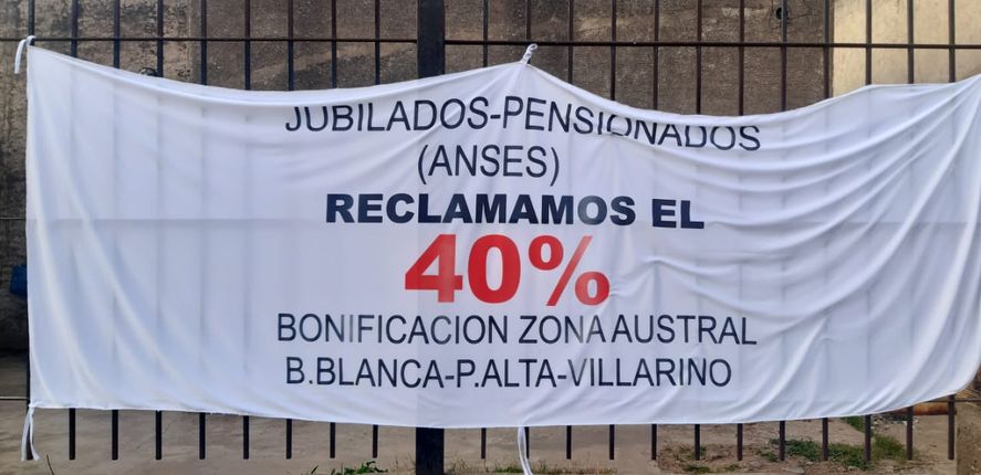 Jubilados de Bahía Blanca, Villarino y Coronel Rosales y un pedido para cobrar 40 por ciento más