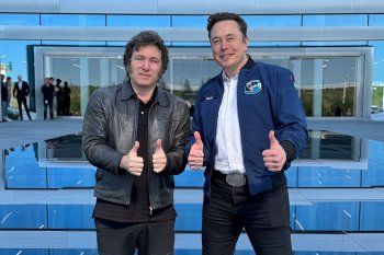 Javier Milei junto a Elon Musk 