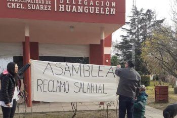 Municipales recrudecen las protestas en Coronel Suárez ( Facebook Municipales de Coronel Suárez)