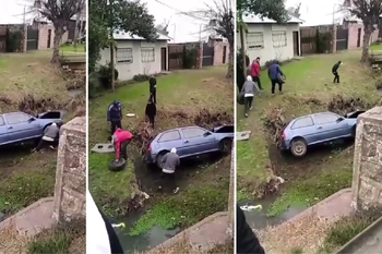 La Plata: se le cayó el auto a un zanjón y horas después se lo saquearon