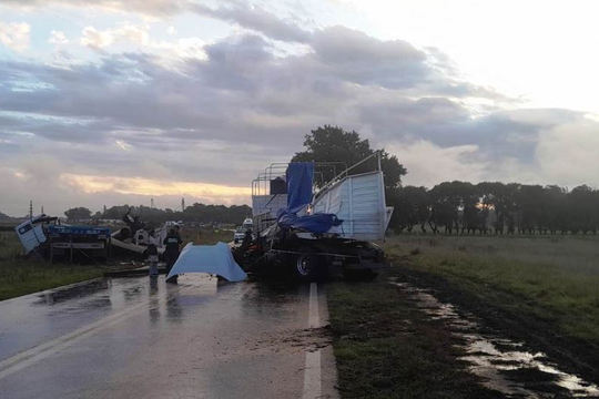 Impactante choque frontal entre dos camiones en Ruta 5: murió un joven