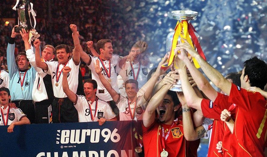 Alemania y España, los más ganadores en la Eurocopa.