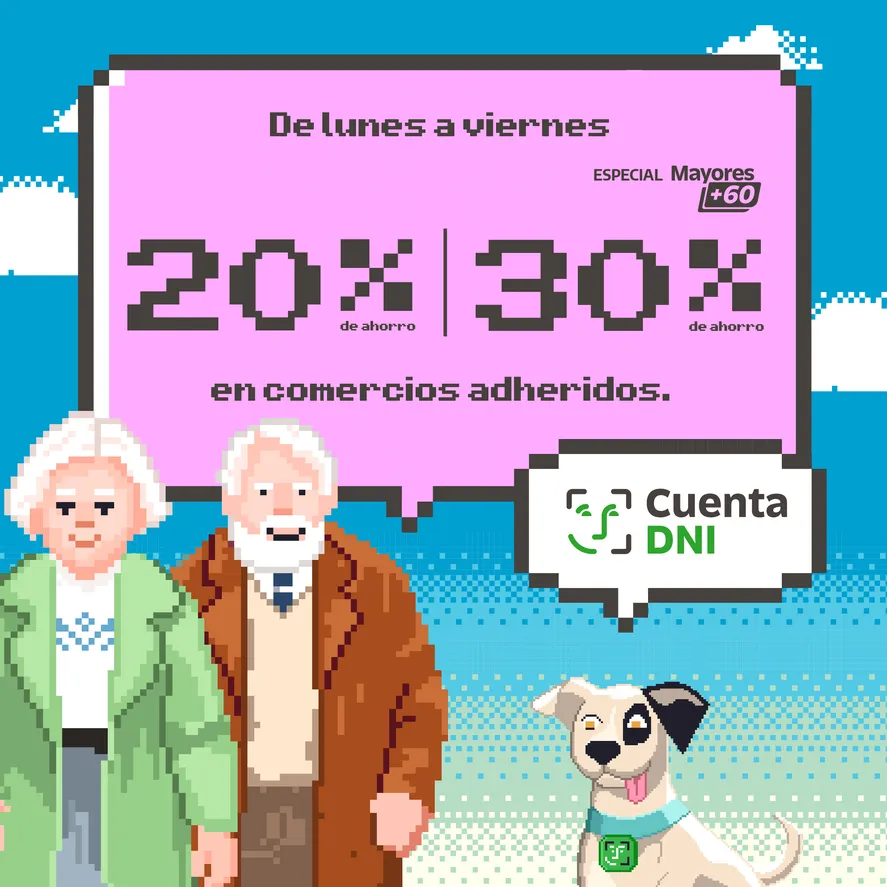 Las personas mayores de 60 a&ntilde;os tienen un descuento especial en el Banco Provincia con Cuenta DNI.