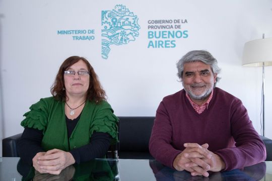 El ministro Walter Correa y su jefa de Gabinete, Cecilia Cecchini