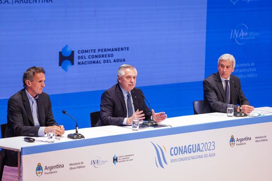 El presidente Alberto Fernández abrió la exposición Conagua 2023.