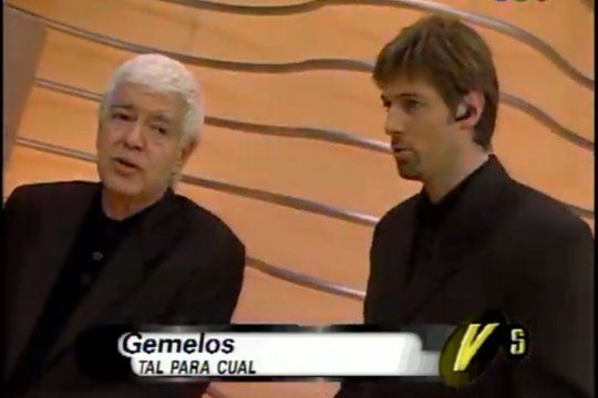 Adolfo Castelo y Horacio Cabak condujeron un programa llamado Gemelos en 1998