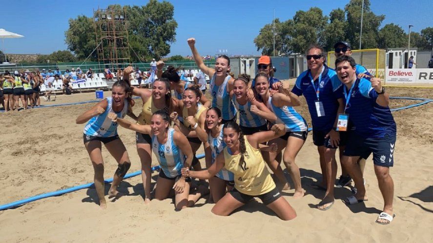 La Selección Argentina de Beach Handball, a la main round del Mundial de Creta