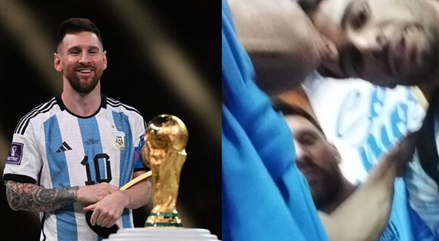 El hincha que se metió al vestuario para ver a Messi es de Azul.