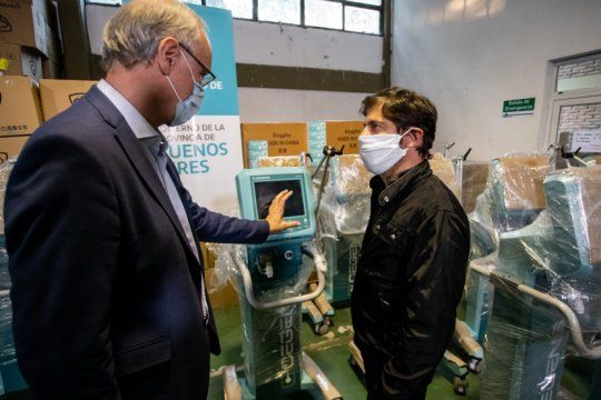 kicillof presento en ensenada nuevos respiradores fabricados por una empresa bonaerense