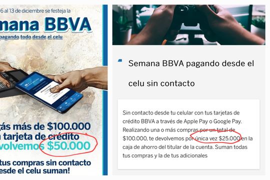 devolucion del 50%: polemica promocion del bbva a ultima hora fue reducida a la mitad