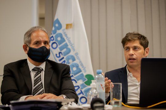Kicillof participó del Congreso de la Asociación Bancaria junto al secretario general, Sergio Palazzo.