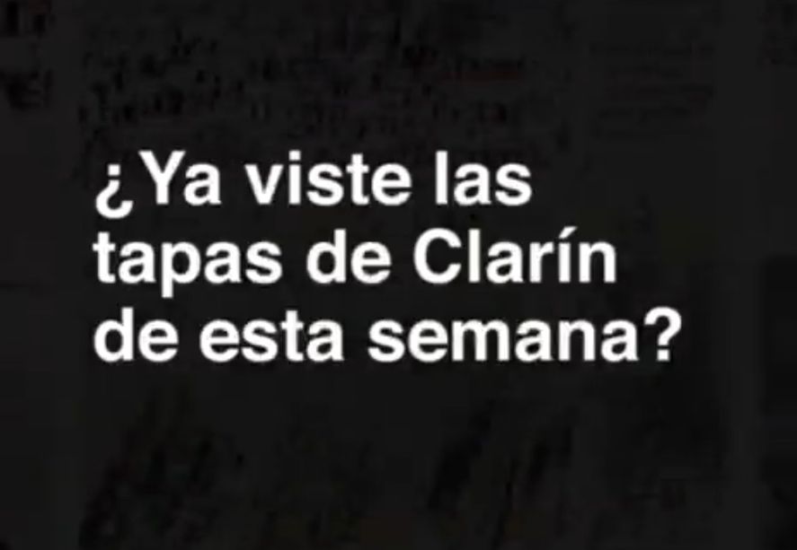 Video: Cristina Kirchner fue tapa de Clarín 5 veces en una semana
