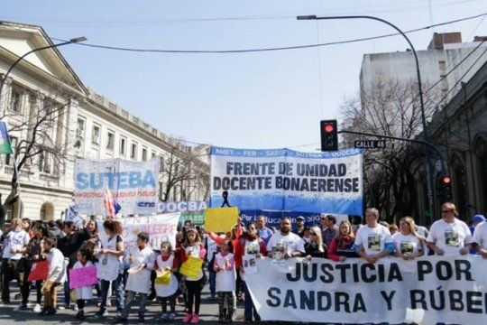 a tres meses de la muerte de sandra y ruben en moreno, docentes marchan para exigir justicia