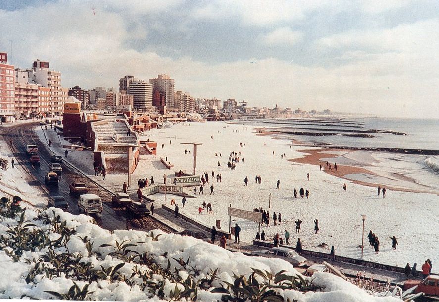 Así fue la nevada histórica en Mar del Plata hace 31 años
