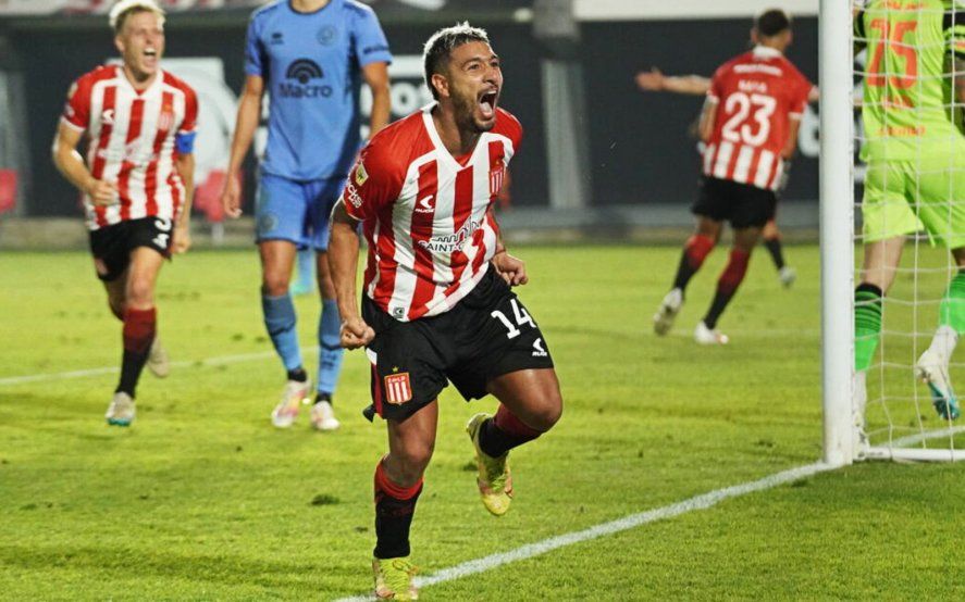 Eros Mancuso grita con todo su agónico gol en Estudiantes ante Belgrano. (Foto: prensa EDLP)