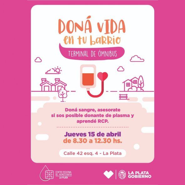 Hoy en La Plata: Doná plasma y sangre ¿Cómo se si puedo?