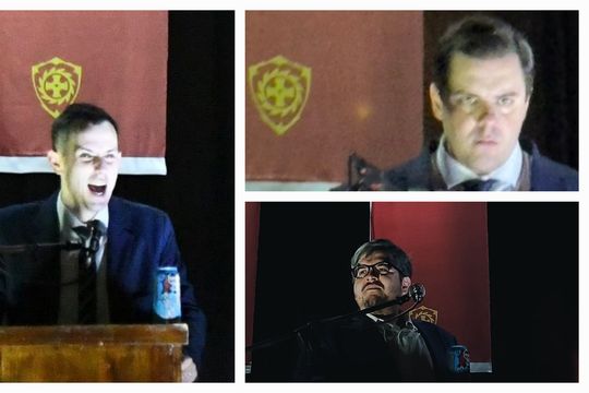 libertarios lanzaron su brazo armado en san miguel con show digno de mussolini