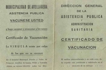 Un certificado de vacunación de 1932 y el mensaje para los anti vacunas